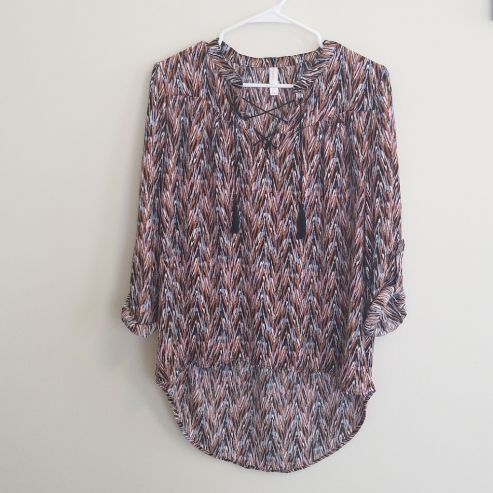 Patterned Laced Top